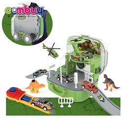 KB050653 KB050654 - Shoot car game dinosaur track set garage storage box mini car toy